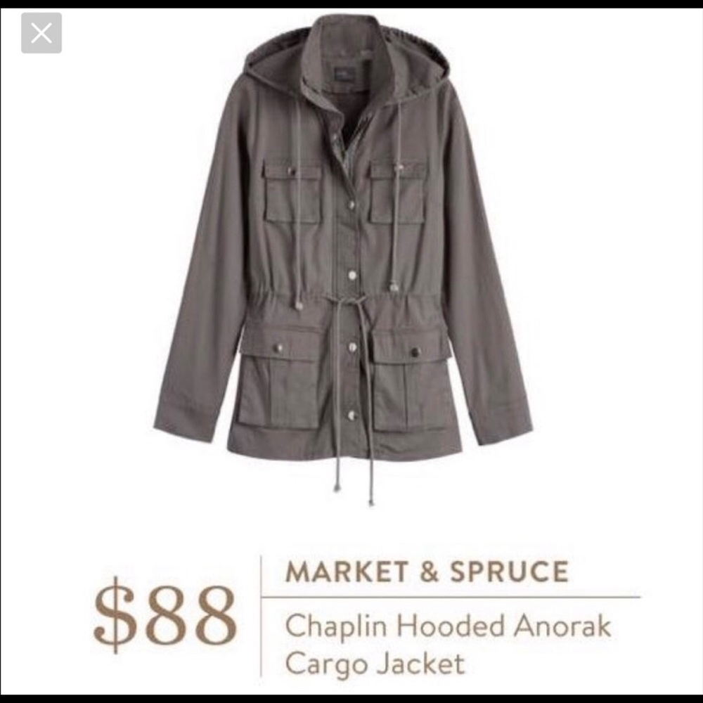 Market & Spruce Anorak Cargo Hooded Jacket - EUC